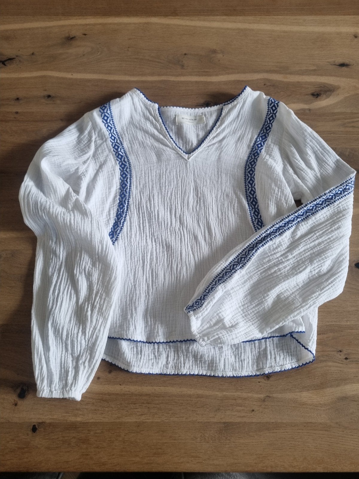 Nieuwe Witte blouse in XS, Ophalen, Wit, Nieuw, Lange mouw