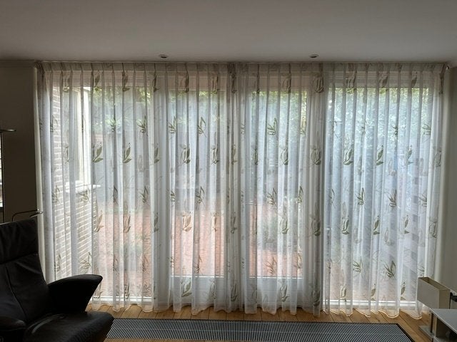 Vitrage (in between) voor 3 ramen, Huis en Inrichting, Ophalen, Overige merken, Zo goed als nieuw, 210 cm