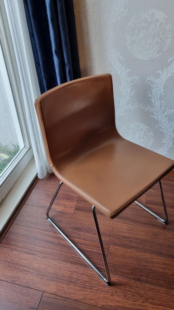 Eetkamerstoelen Ikea leder, Ophalen, Gebruikt, Wit, Leer