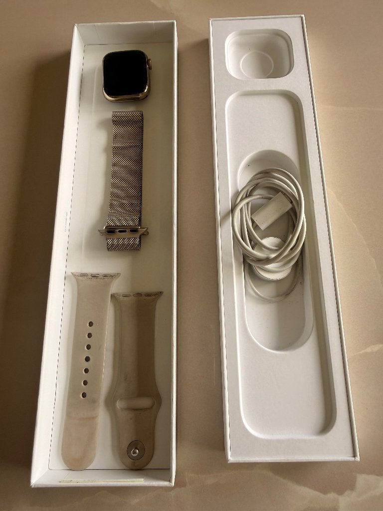 Applewatch 8 gold 41mm, Apple Watch ⌚️, Wit, IOS, Ophalen of Verzenden