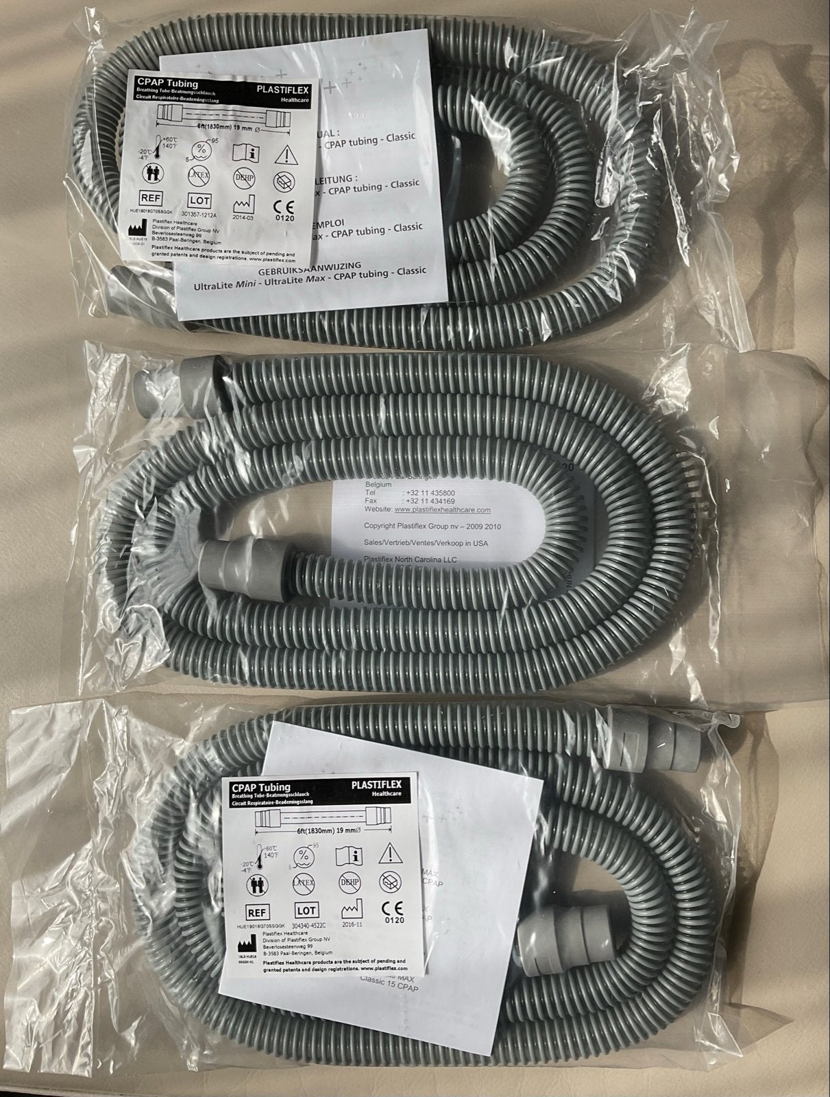 3 nieuwe slangen voor CPAP apparaat CPAP tubing Plastiflex, Ophalen of Verzenden, Nieuw