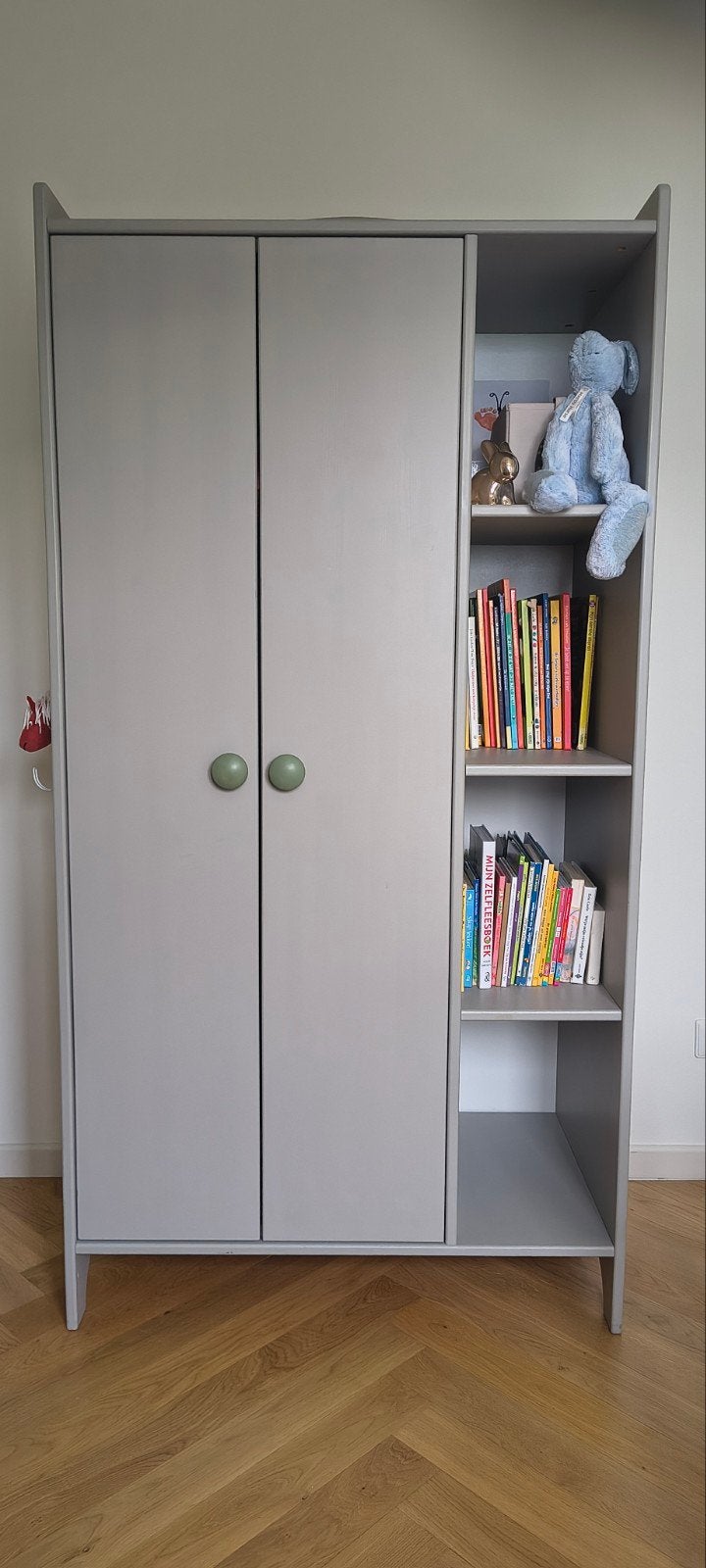 IKEA houten kledingkast lichtgrijs kinderkamer, Ophalen, Gebruikt, 105 cm of meer, 75 tot 100 cm