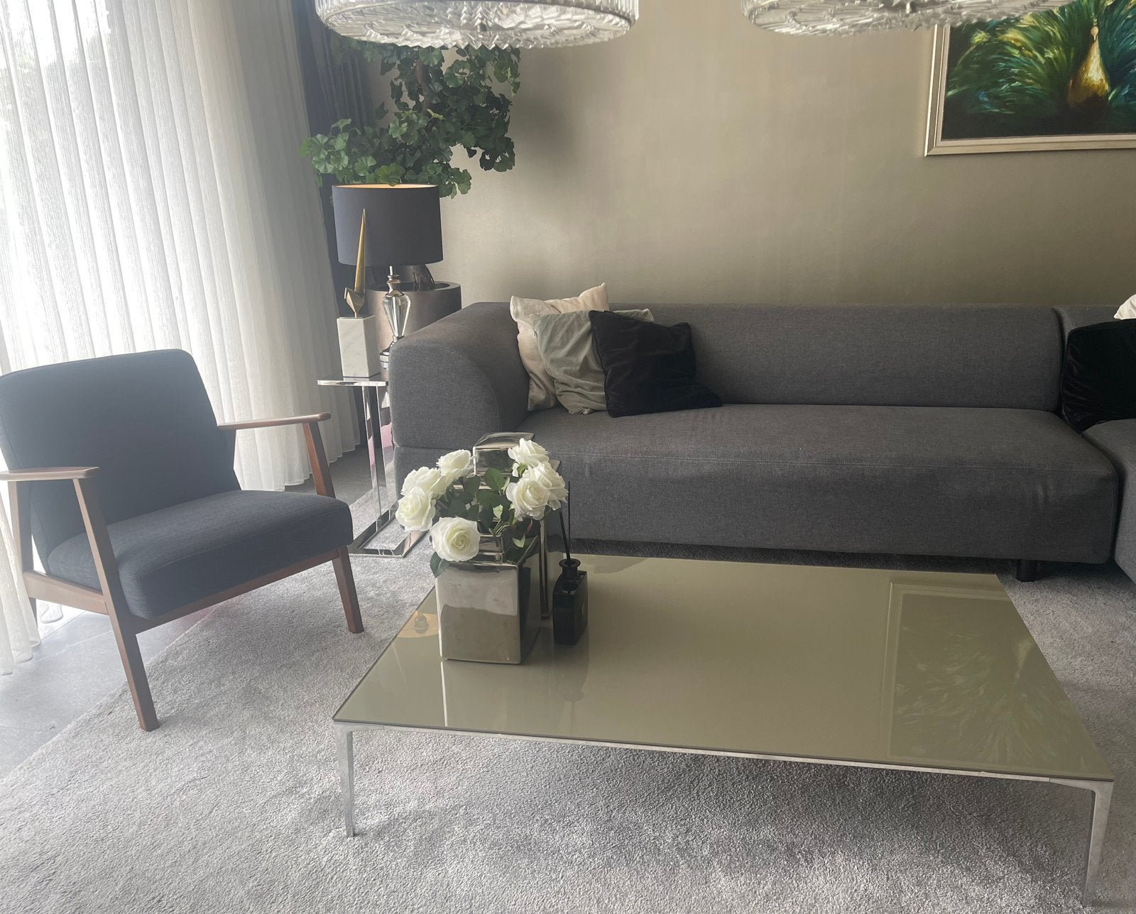 Salontafel goud ZO GOED ALS NIEUW Rimadesio, Ophalen, 100 tot 150 cm, 50 tot 100 cm, Rechthoekig