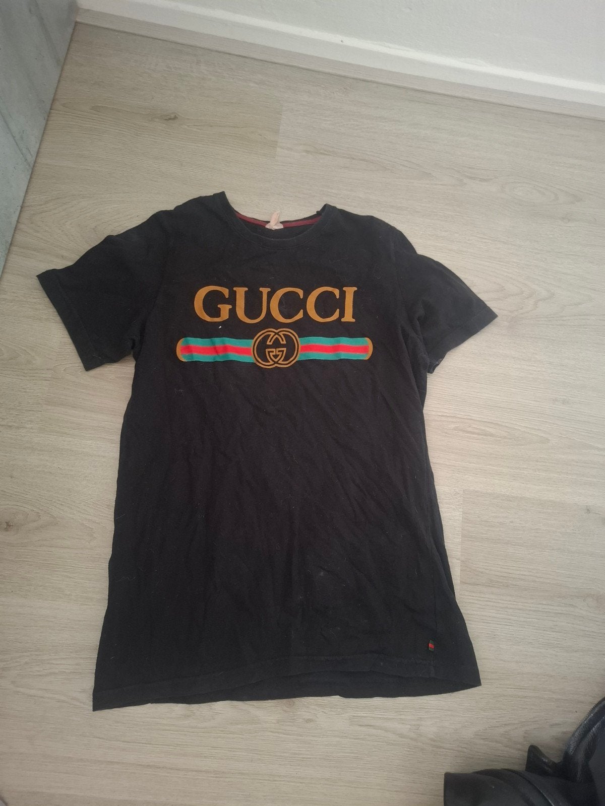 Gucci T-shirt Zwart met Logo, Zwart, Ophalen of Verzenden, Gucci, Korte mouw