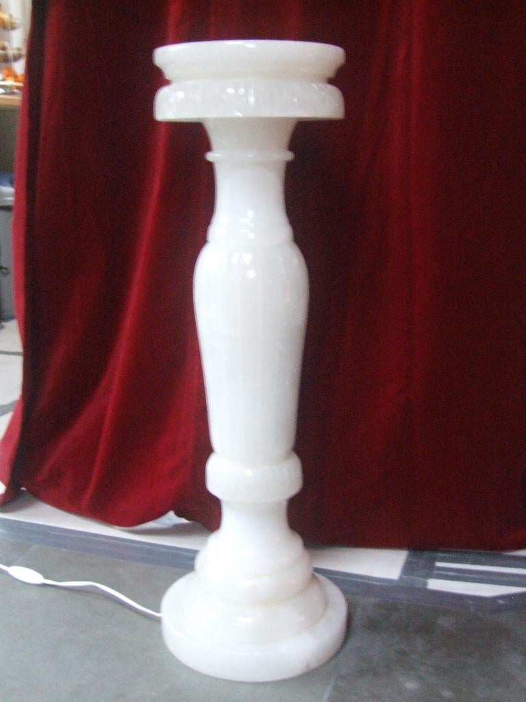 marmer zuil, sokkel, Lamp steen, Huis en Inrichting, Tafels | Salontafels, Zo goed als nieuw, 75 cm of meer, Minder dan 50 cm