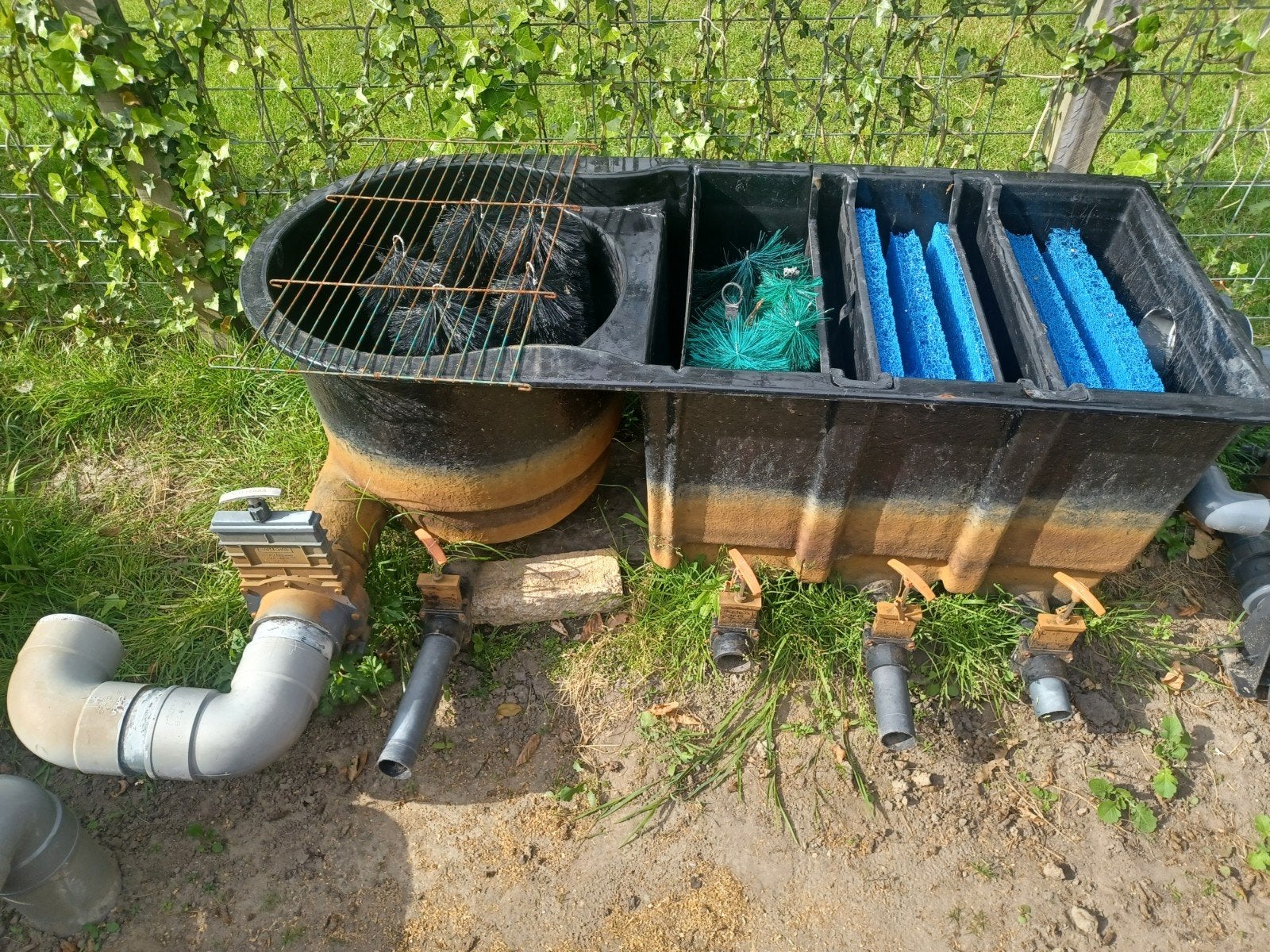 Mebner 4 kamerfilter 15000l met mebner pomp, Tuin en Terras, Ophalen, Gebruikt, Vijverpomp