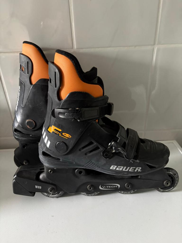 Bauer Skates maat 39 - Zwart/Oranje Inline Skates, Gebruikt, Bauer, Dames, Ophalen of Verzenden