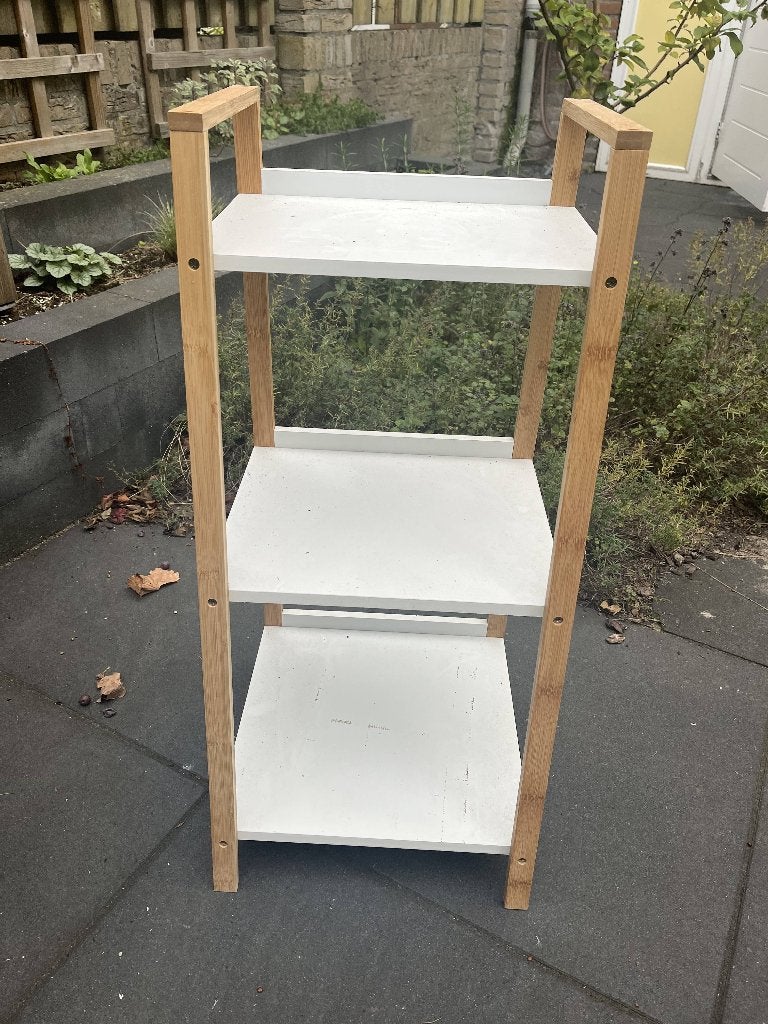 Lage houten stellingkast, Ophalen, Zo goed als nieuw