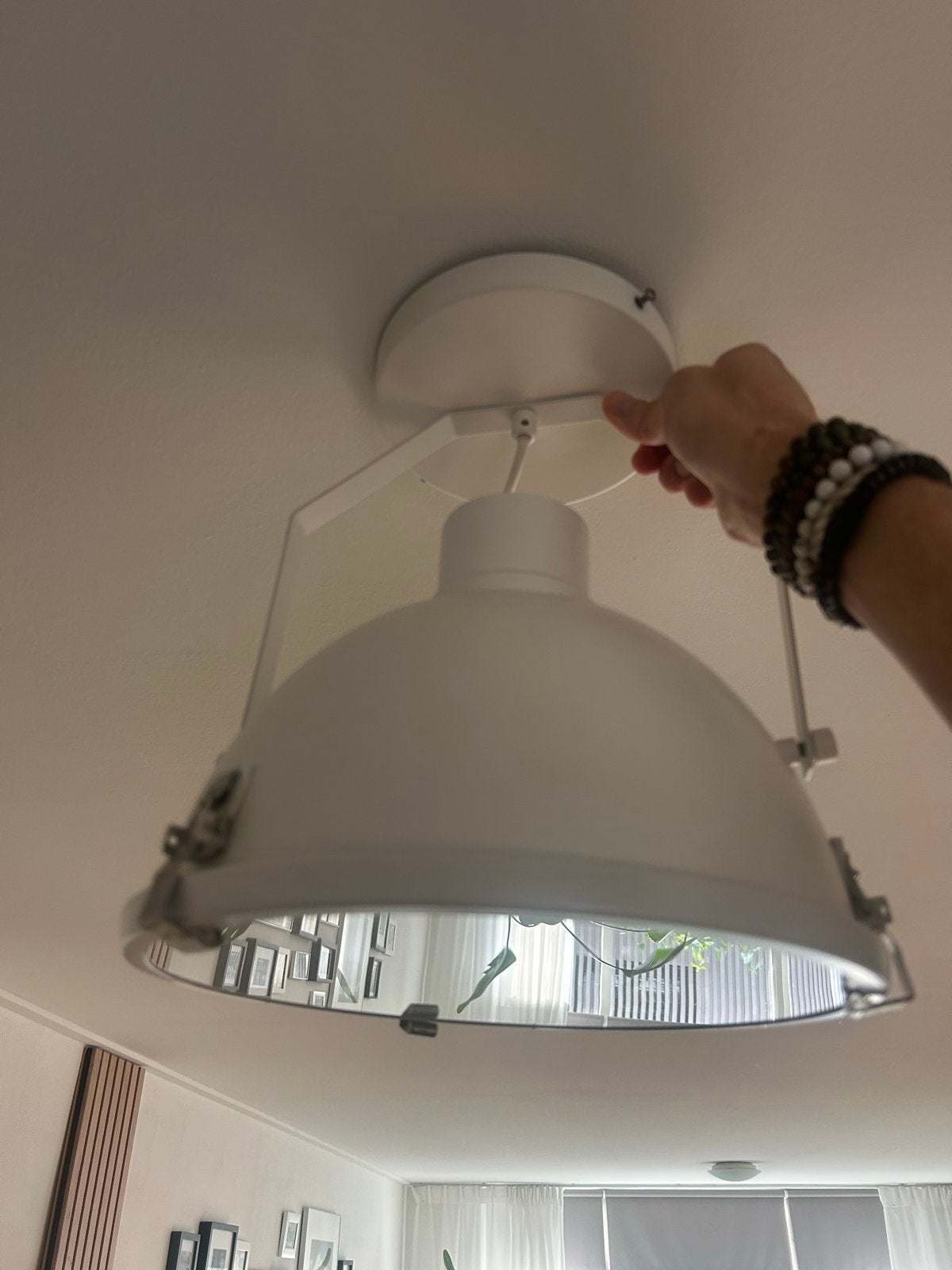 Karwei Plafondlamp Magnus - Wit, E27, Max 60W, Minder dan 50 cm, Gebruikt, Ophalen of Verzenden, Minder dan 25 cm