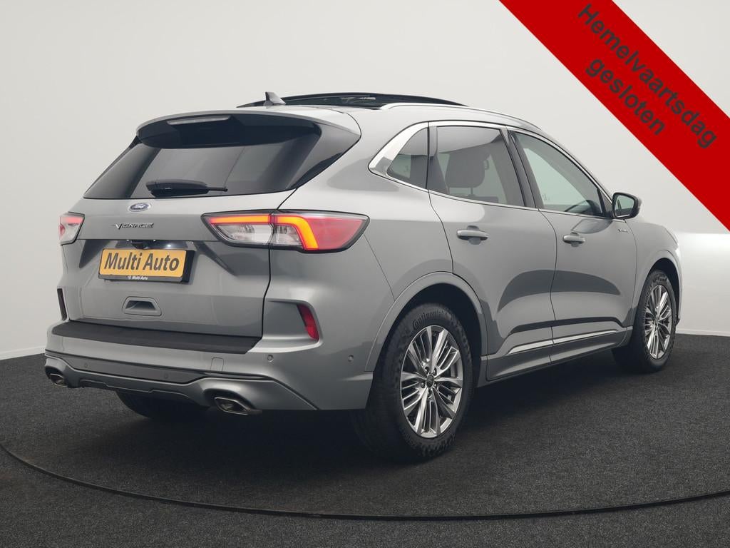 Ford Kuga 2.5 Vignale PHEV 225pk Dealer O.H | Panodak | Head, Gebruikt, Zwart, 4 cilinders, Bedrijf