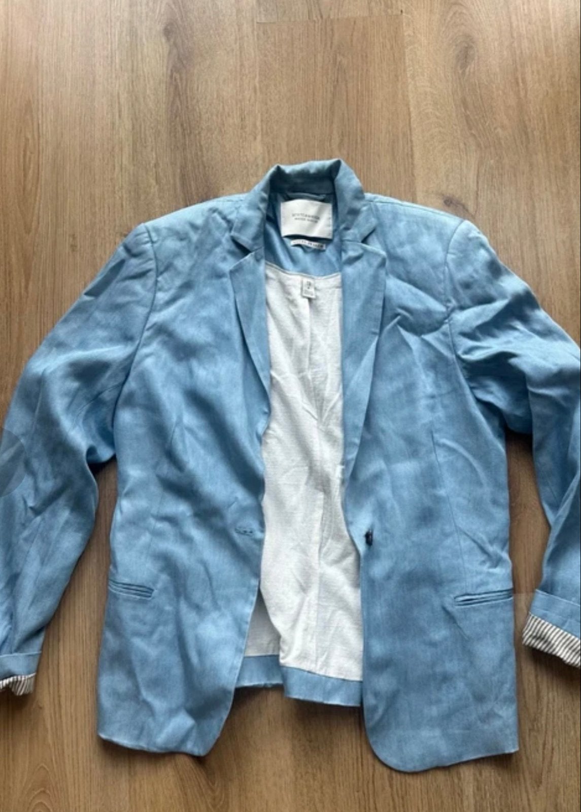 Stijlvolle lichtblauwe blazer van Scotch & Soda, maat S, Kleding | Dames, Blauw, Ophalen of Verzenden, Jasje, Maat 36 (S)