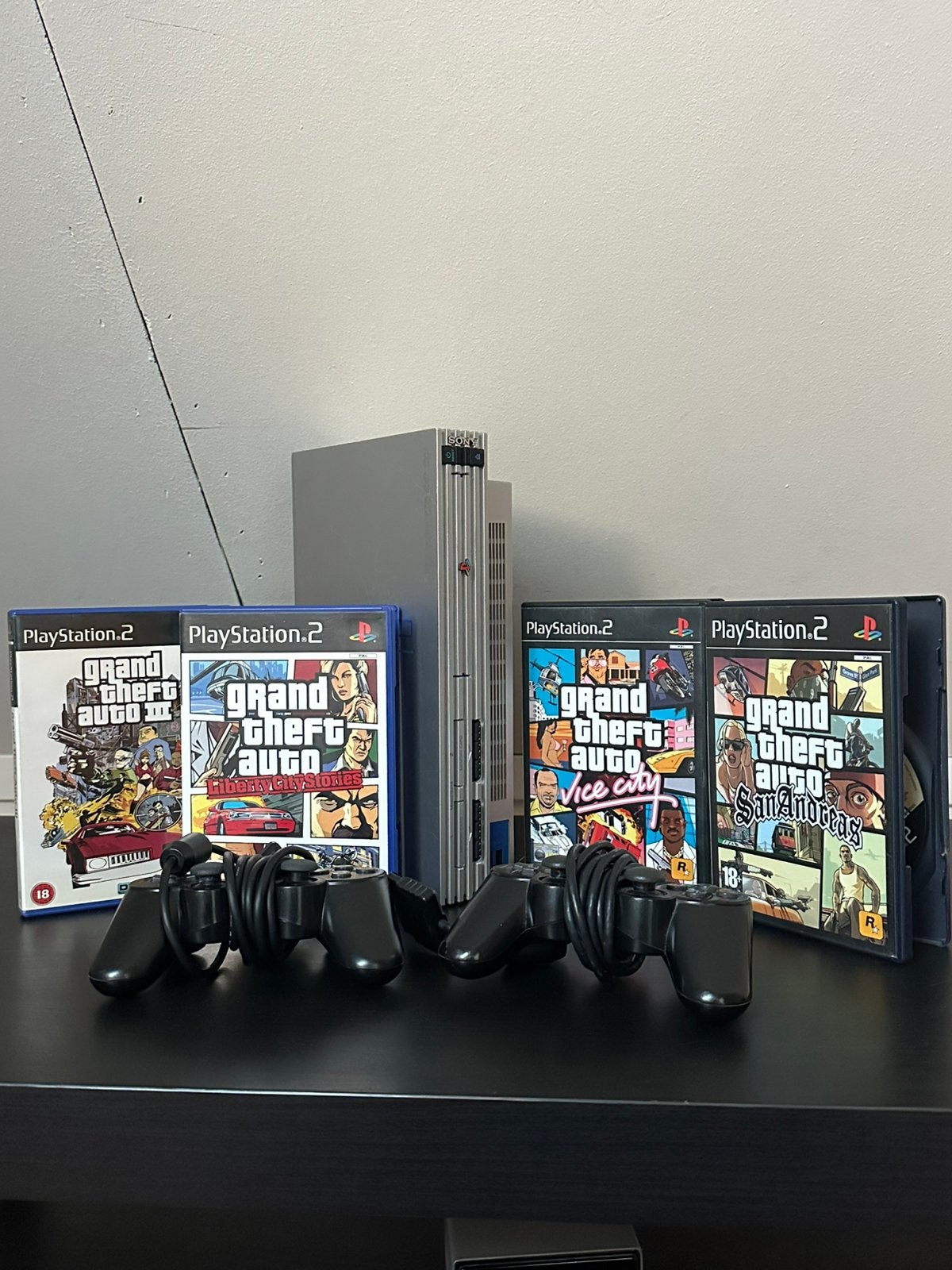 PlayStation 2 PS2 GTA Collectie + Controllers + Memory Cards, Spelcomputers en Games, Ophalen of Verzenden, Gebruikt, Met 1 controller