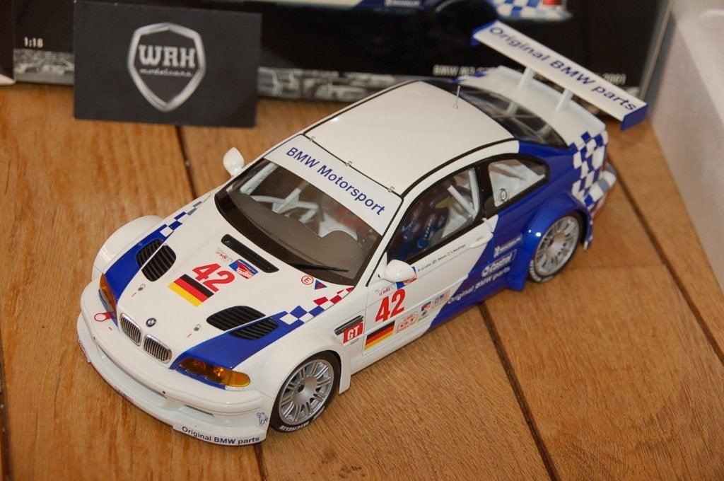 1:18 BMW M3 E46 GTR PETIT LEMANS #42 Minichamps WRH, Verzenden, Zo goed als nieuw, Auto, MiniChamps