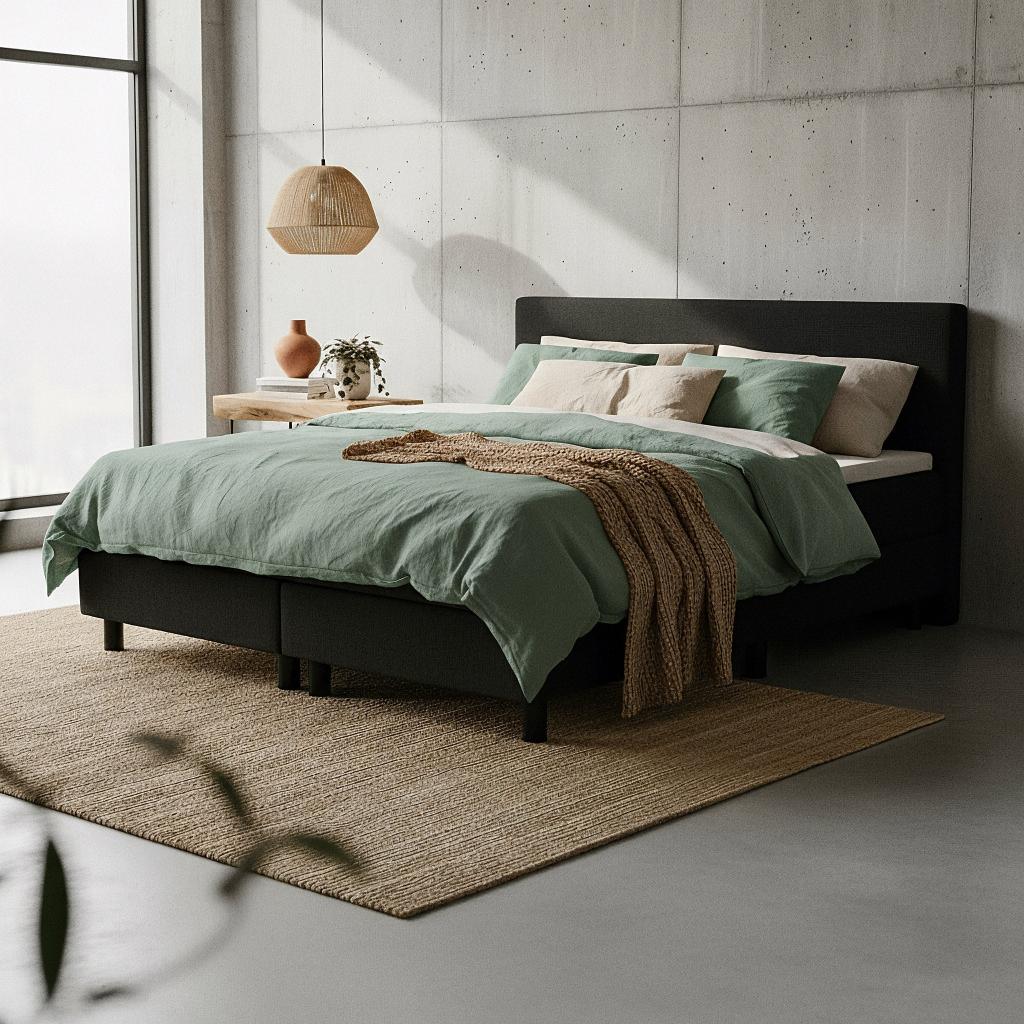 Haluta - Complete Boxspring - 140 x 200 cm, Huis en Inrichting, Slaapkamer | Boxsprings