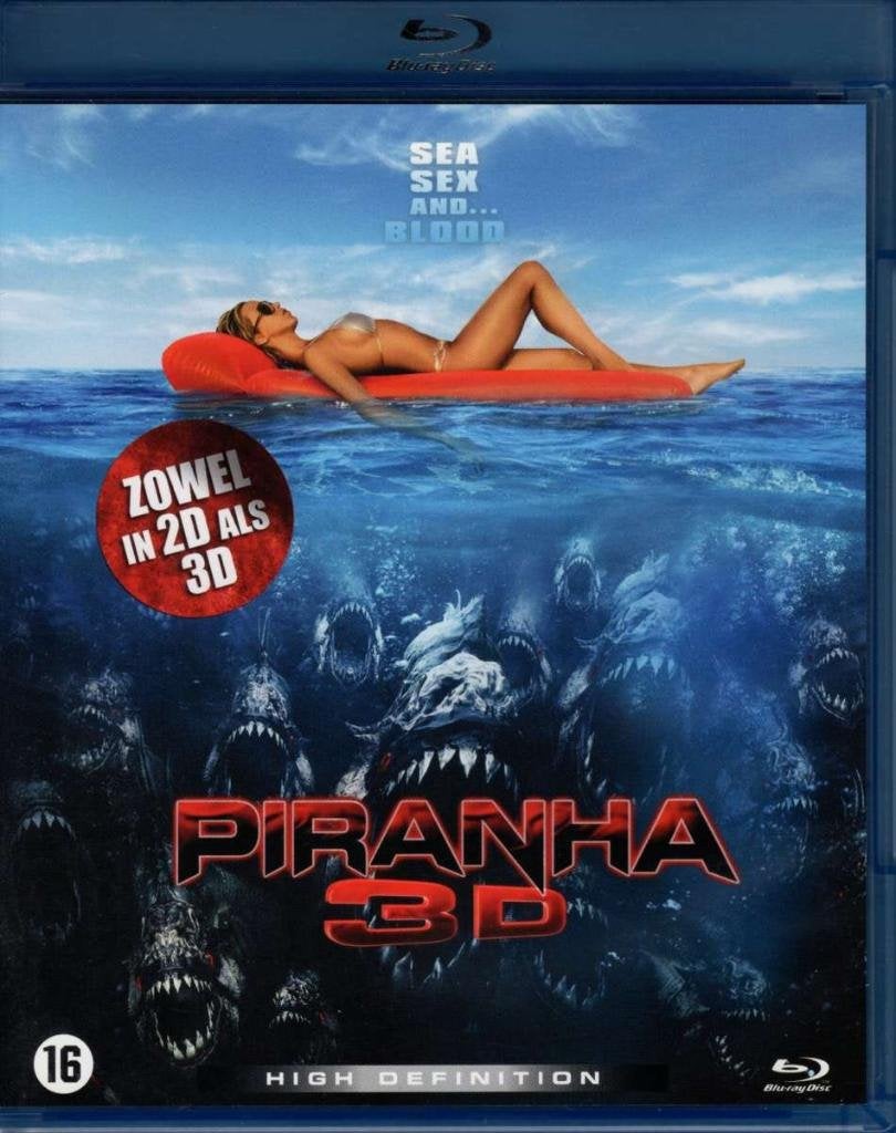 Piranha 3D + 2D Blu-ray - Nederlandse uitgave, Cd's en Dvd's, Blu-ray, Verzenden, Overige genres, Zo goed als nieuw, Info@dfw.nl