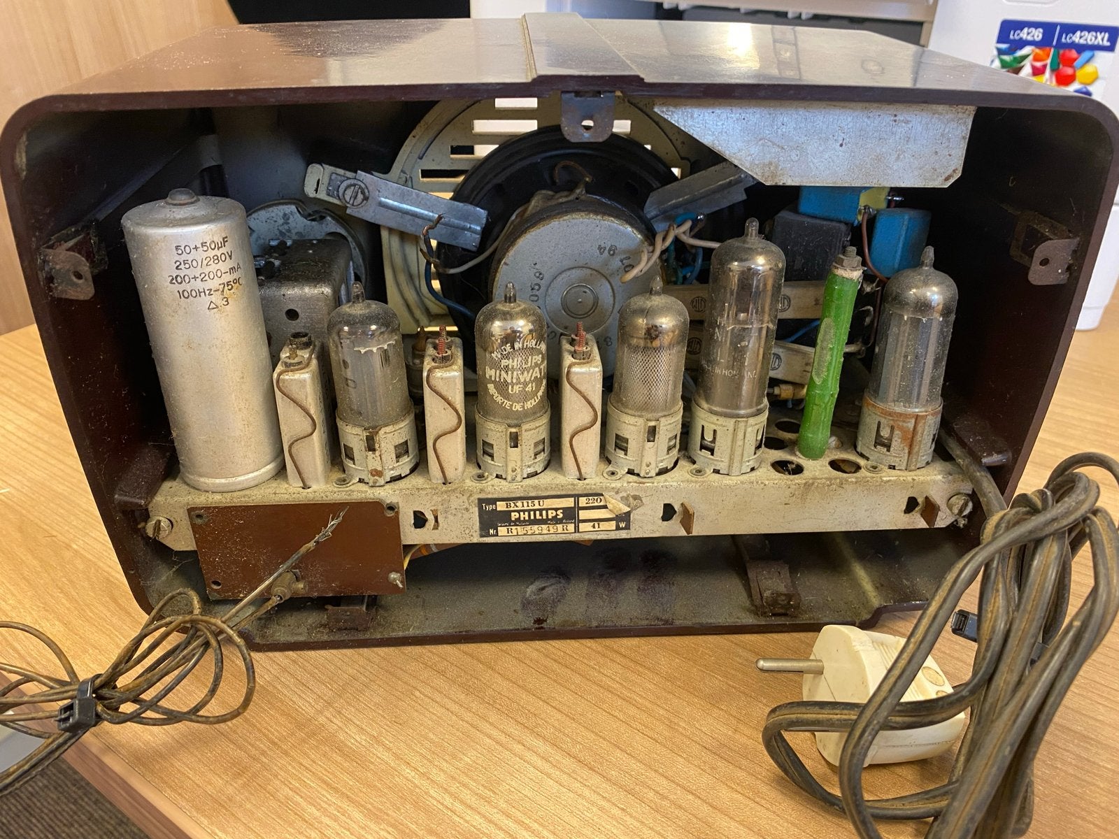 Philips Buizenradio BX115U - Vintage Radio, Ophalen of Verzenden, Gebruikt, Radio
