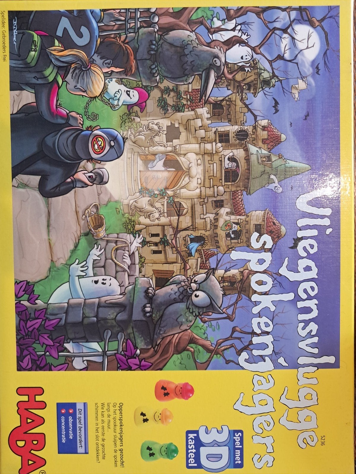 HABA Vliegensvlugge Spokenjagers - Spookachtig bordspel, Drie of vier spelers, Ophalen of Verzenden, Gebruikt, HABA