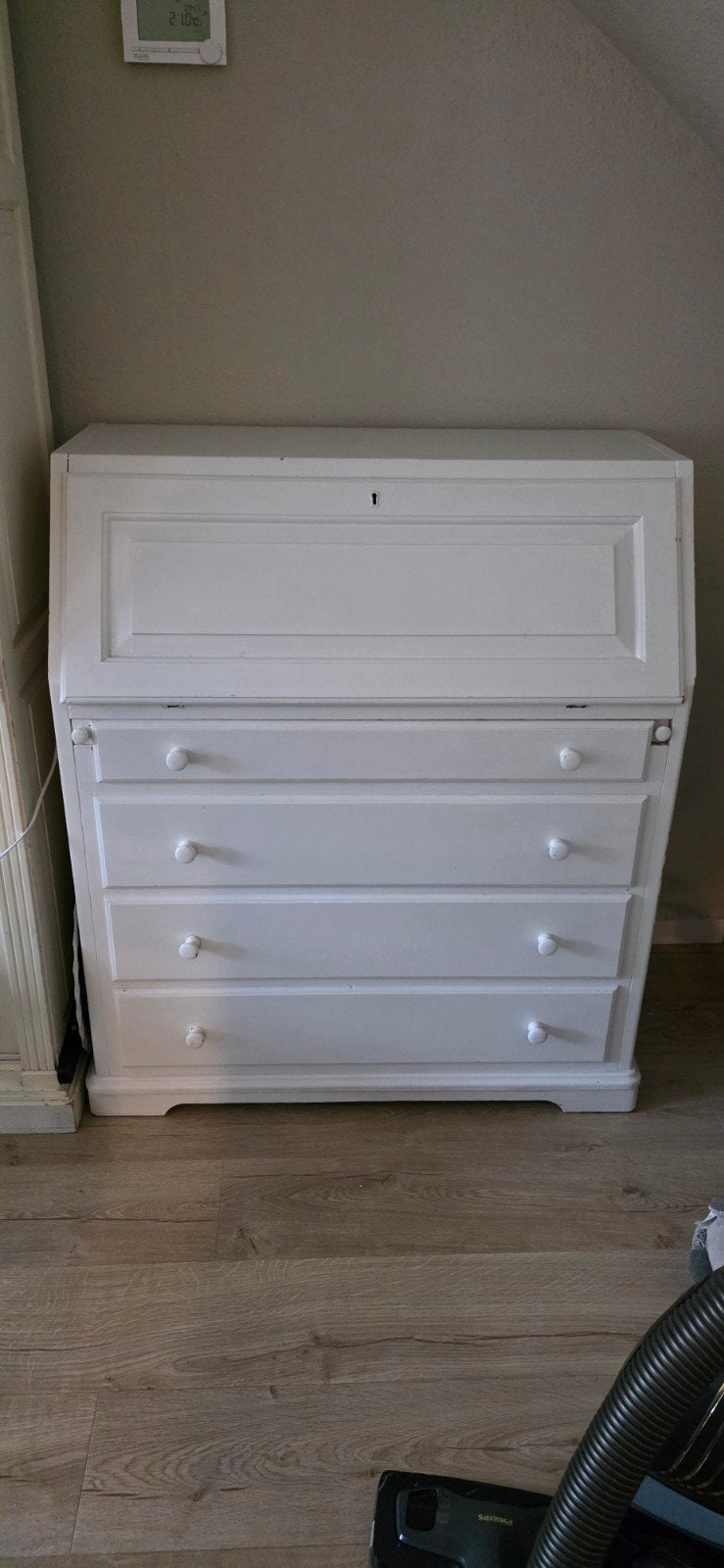 wit secretaire bureau met lades, Ophalen, Gebruikt