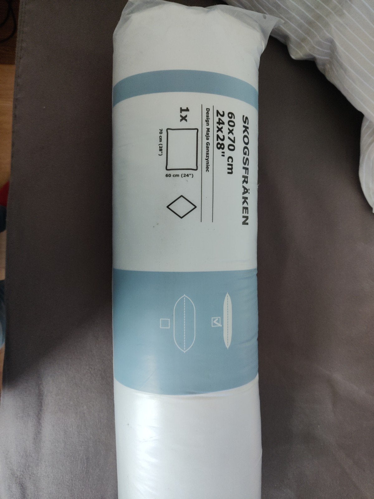 Ikea Skogsfräken kussen nieuw, Ophalen, Eenpersoons, Wit, Nieuw