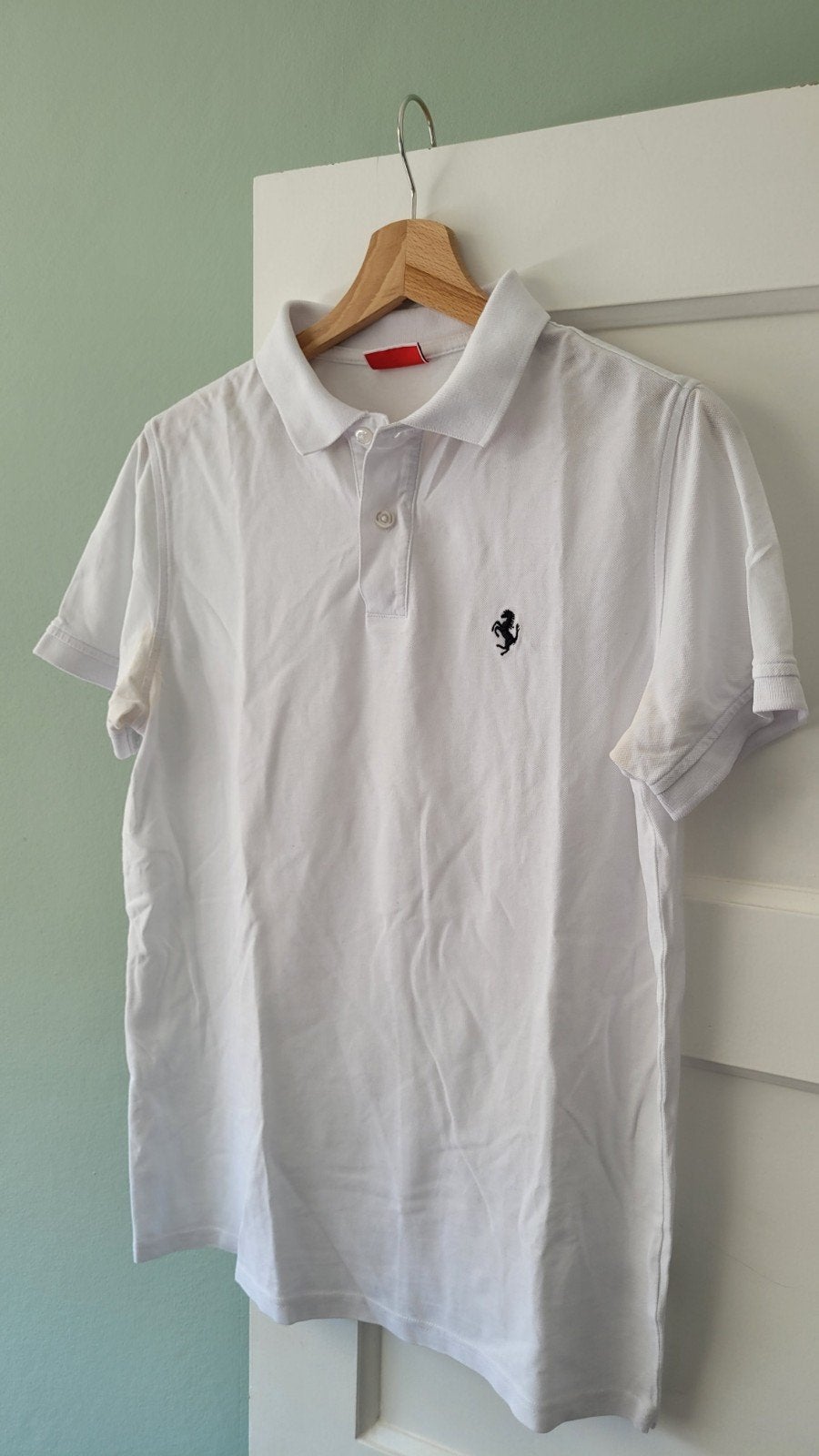 Ferrari Scuderia Polo Shirt Wit Maat S, Ophalen of Verzenden, Zo goed als nieuw