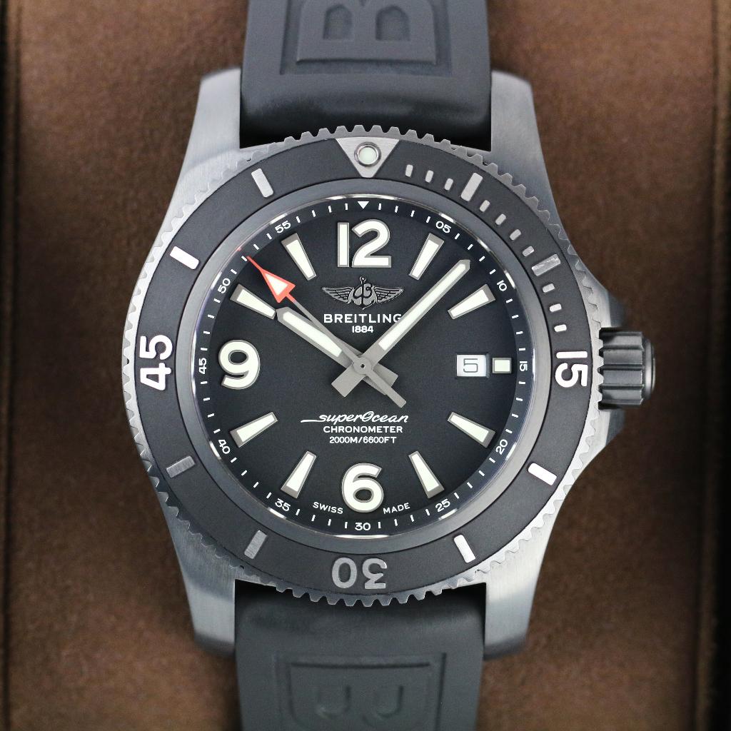 Breitling Superocean Blacksteel 46 (99% NIEUW/ 2021), Sieraden, Tassen en Uiterlijk, Horloges | Heren, Staal, Breitling, Polshorloge