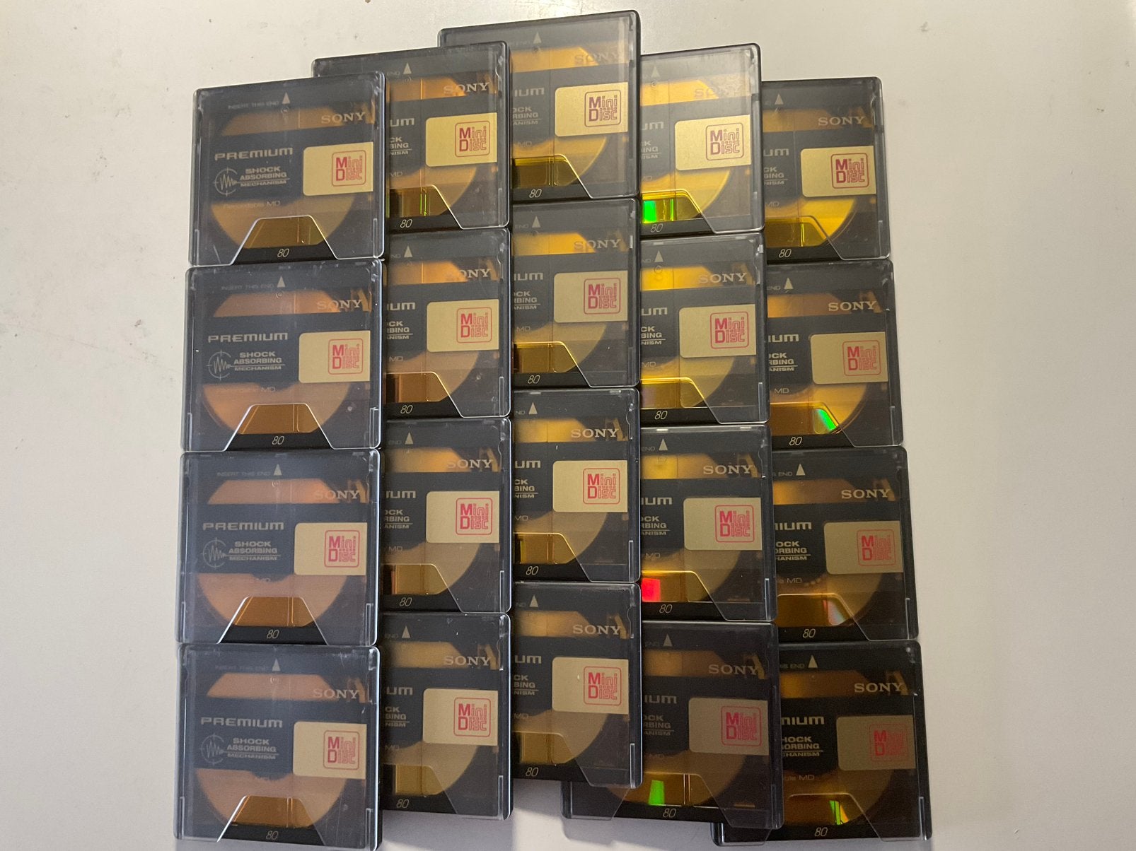 Minidisc’s. SONY PREMIUM GOLD. 20x  i.p.st.  80 minuten, Ophalen of Verzenden