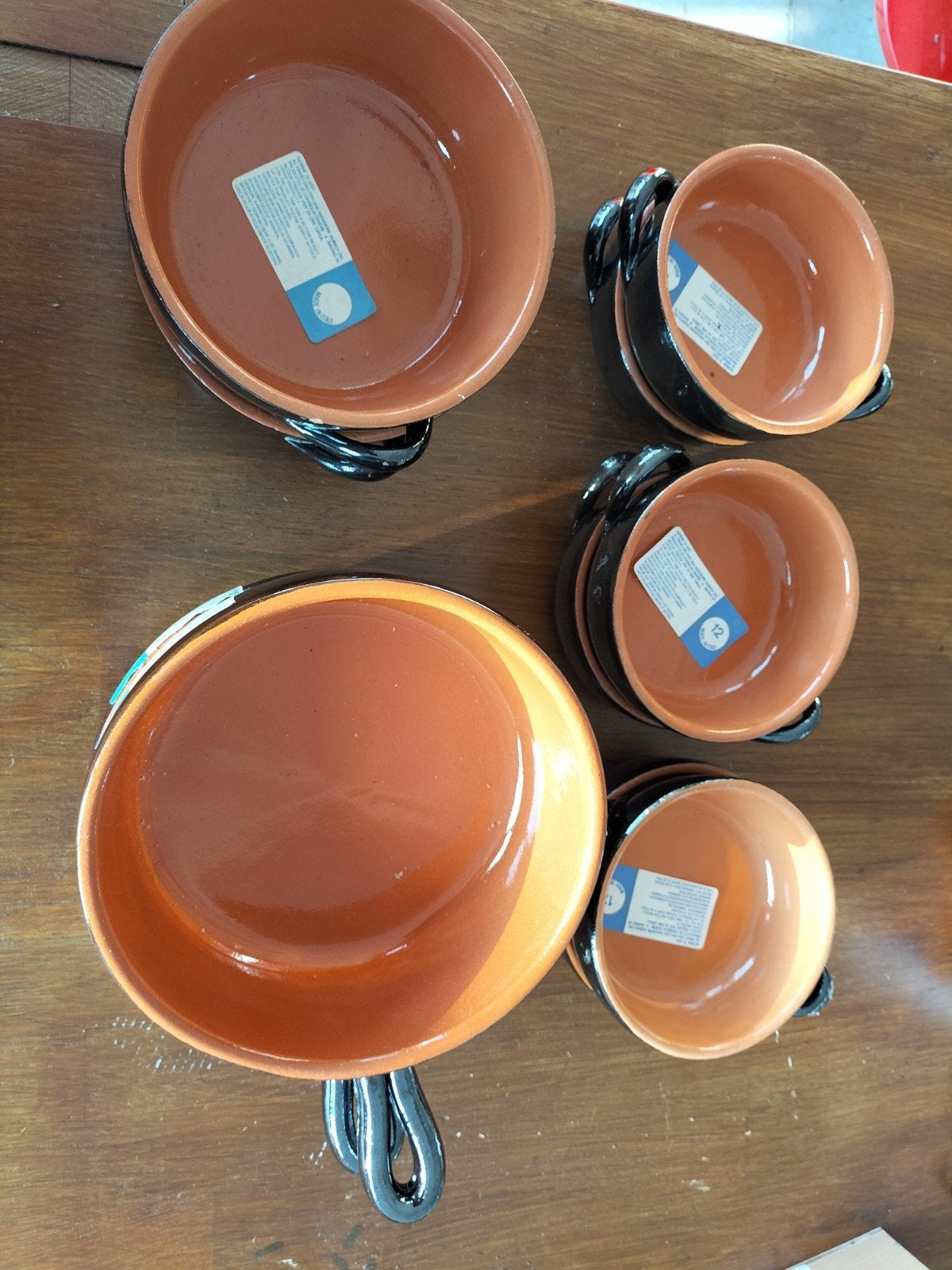 10-delige Set Italiaanse Terracotta Ovenschalen / Tapasbakje, Ophalen of Verzenden, Nieuw, Overige materialen, Overige typen