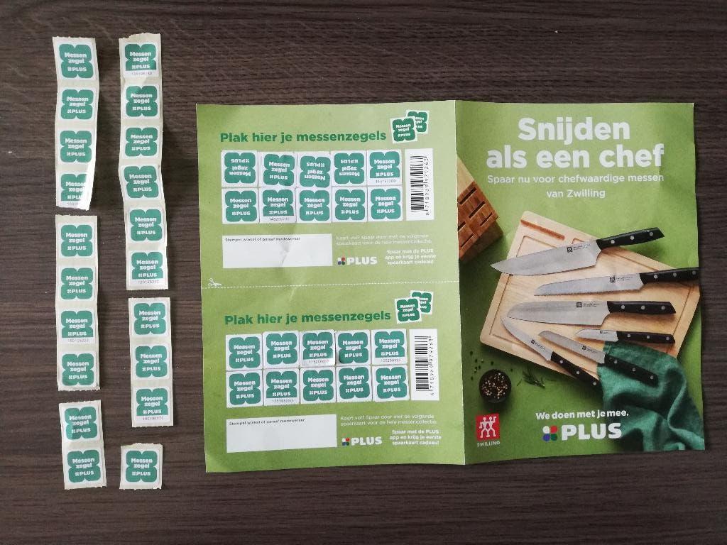 Messen zegels PLUS - 40 zegels voor 4 spaarkaarten, Verzamelen, Plus, Ophalen of Verzenden