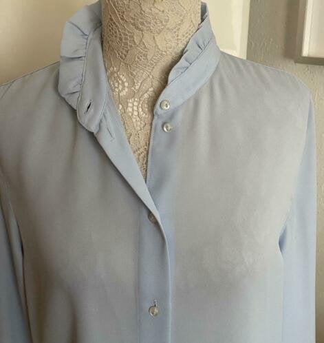 Erfo blouse maat 40, Kleding | Dames, Ophalen of Verzenden, Zo goed als nieuw, Maat 38/40 (M), Blauw