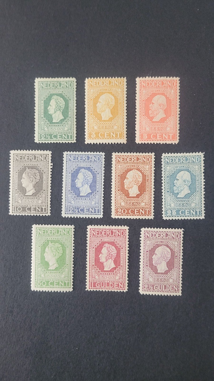 Nederland 1913 nvph 90 - 99 ongebruikt, Postzegels en Munten, Ophalen of Verzenden, T/m 1940, Postfris