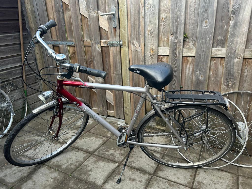 Maxwell herenfiets, Gebruikt, Velgrem, Versnellingen, 57 tot 61 cm