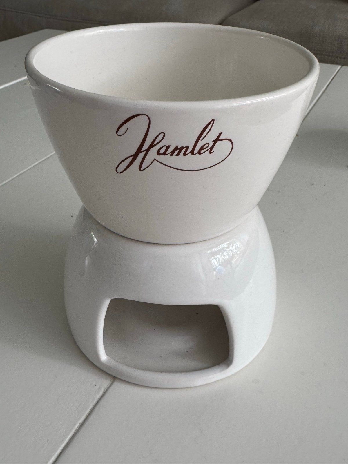 Chocoladefondue set - Hamlet - 15 cm hoog, Ophalen, Overige typen, Zo goed als nieuw, Steen/keramiek