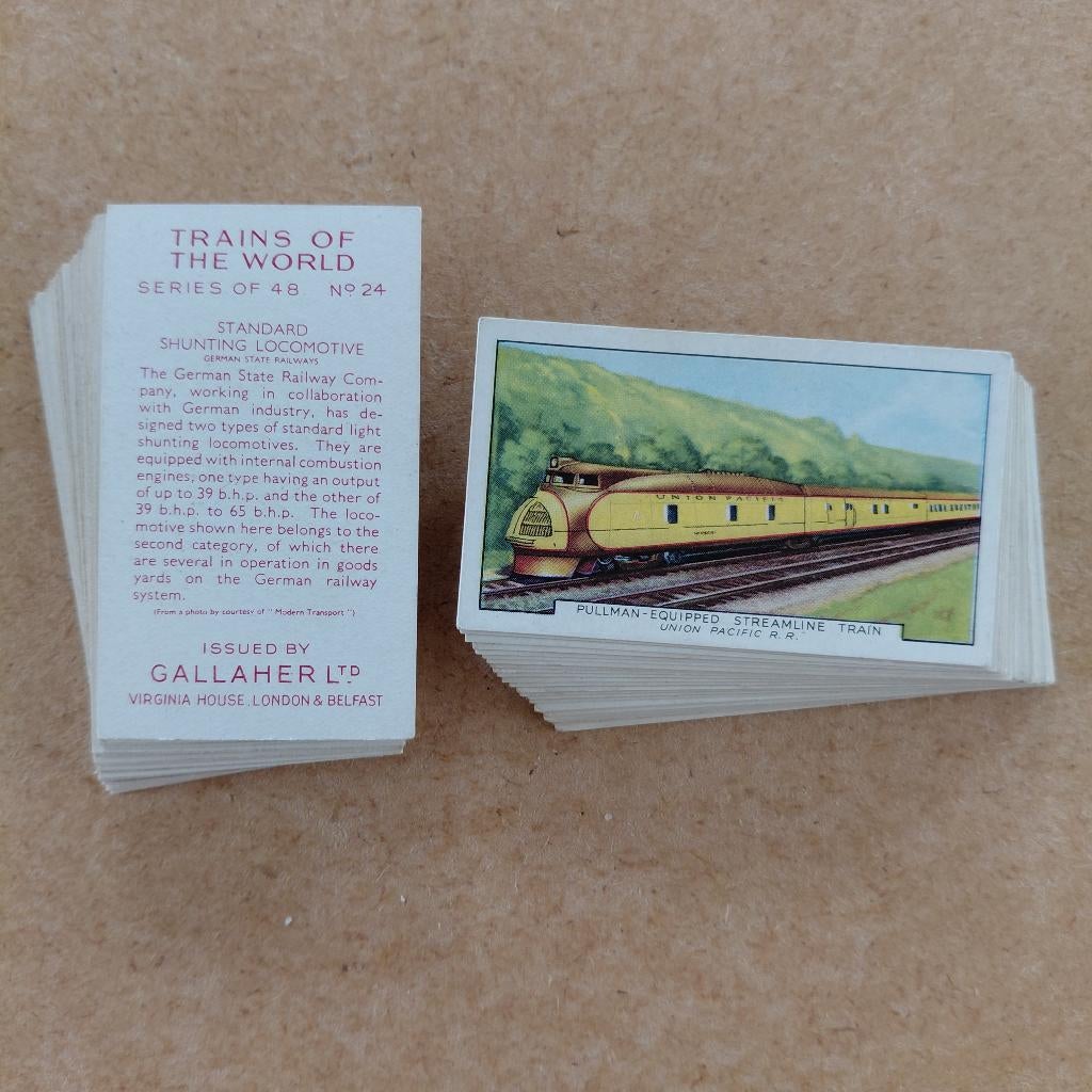 Trains of the World complete set 48 cigarette cards Gallaher, Ophalen, Trein, Overige typen