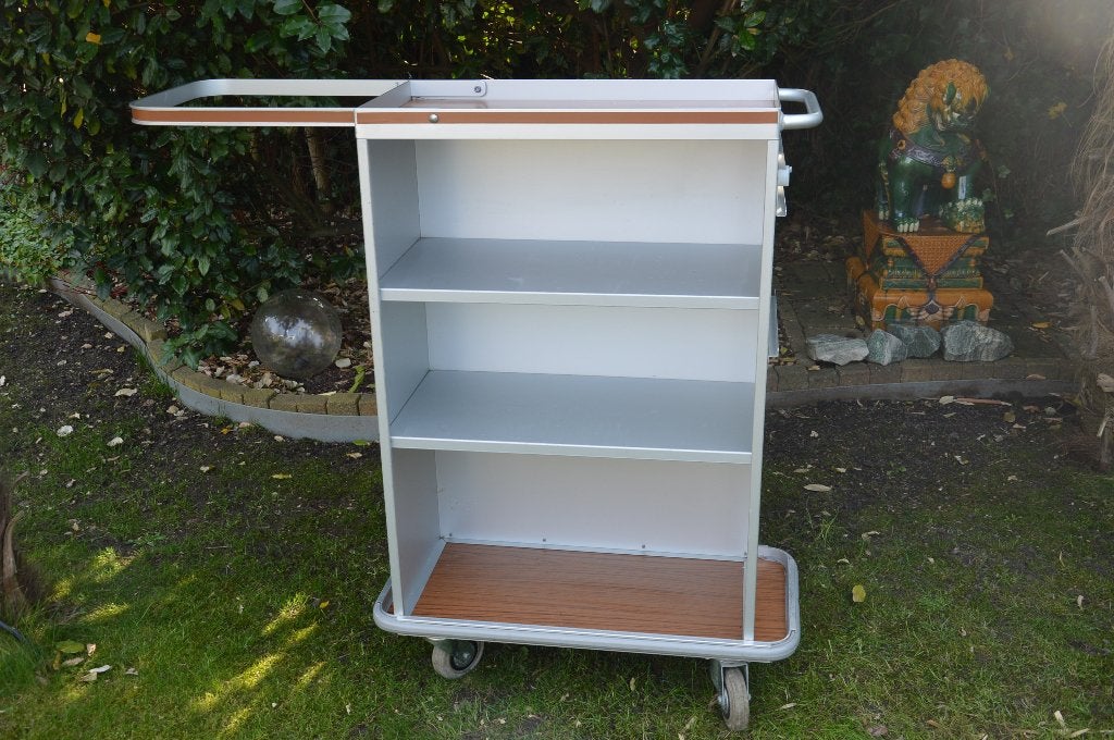 Vintage boekenkar / trolley/ wagen staal uit de jaren 60/ 70, Ophalen, Vintage jaren 60, Gebruikt, 100 tot 150 cm