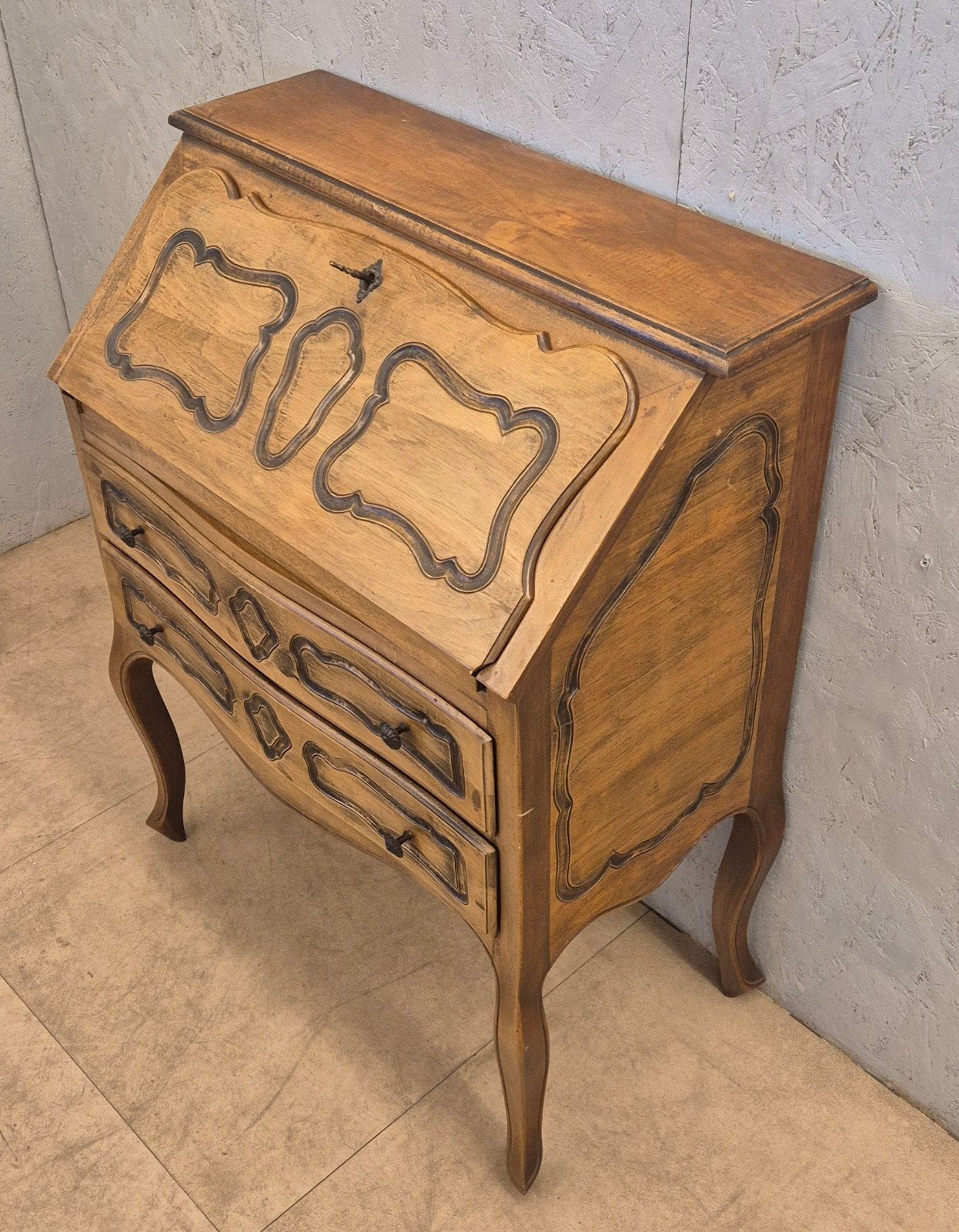 Vintage secretaire / schrijfbureau Louis XV stijl, Ophalen, Gebruikt, N.v.t, N.v.t