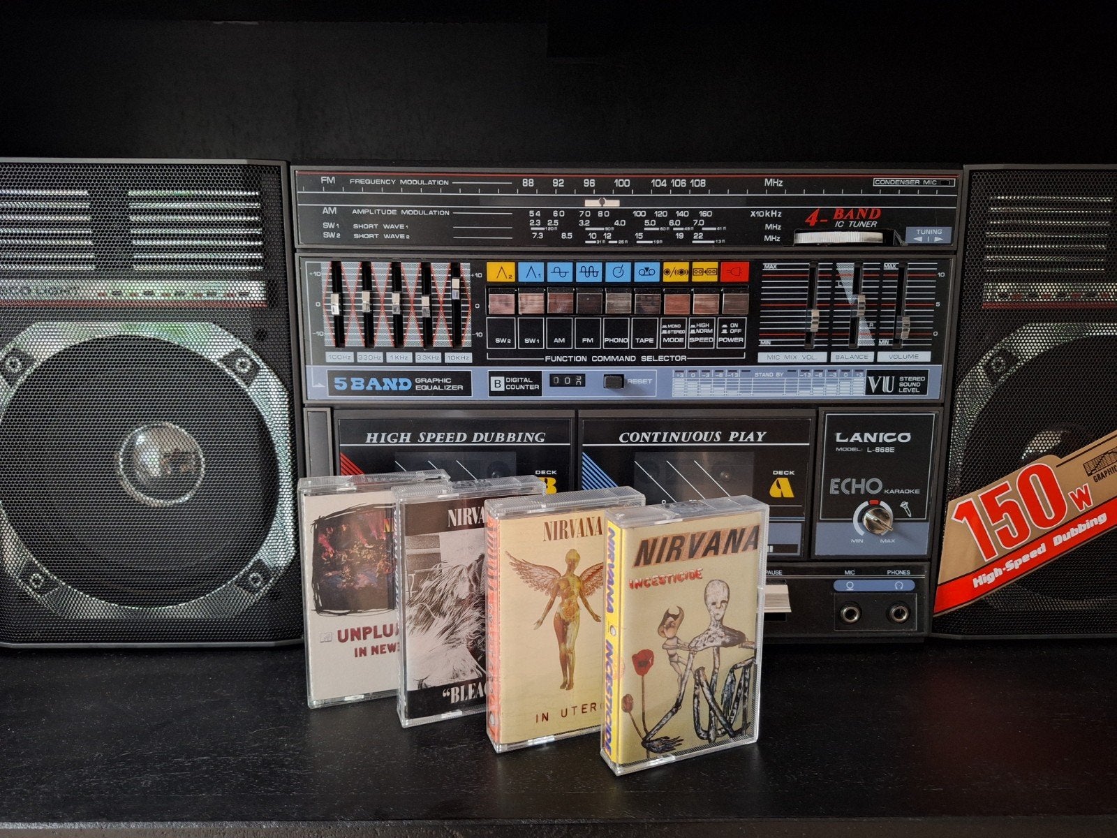 4 Nirvana cassettebandjes:Unplugged, Incesticide, Bleach, I, Gebruikt, 2 t/m 25 bandjes, Ophalen of Verzenden, Origineel