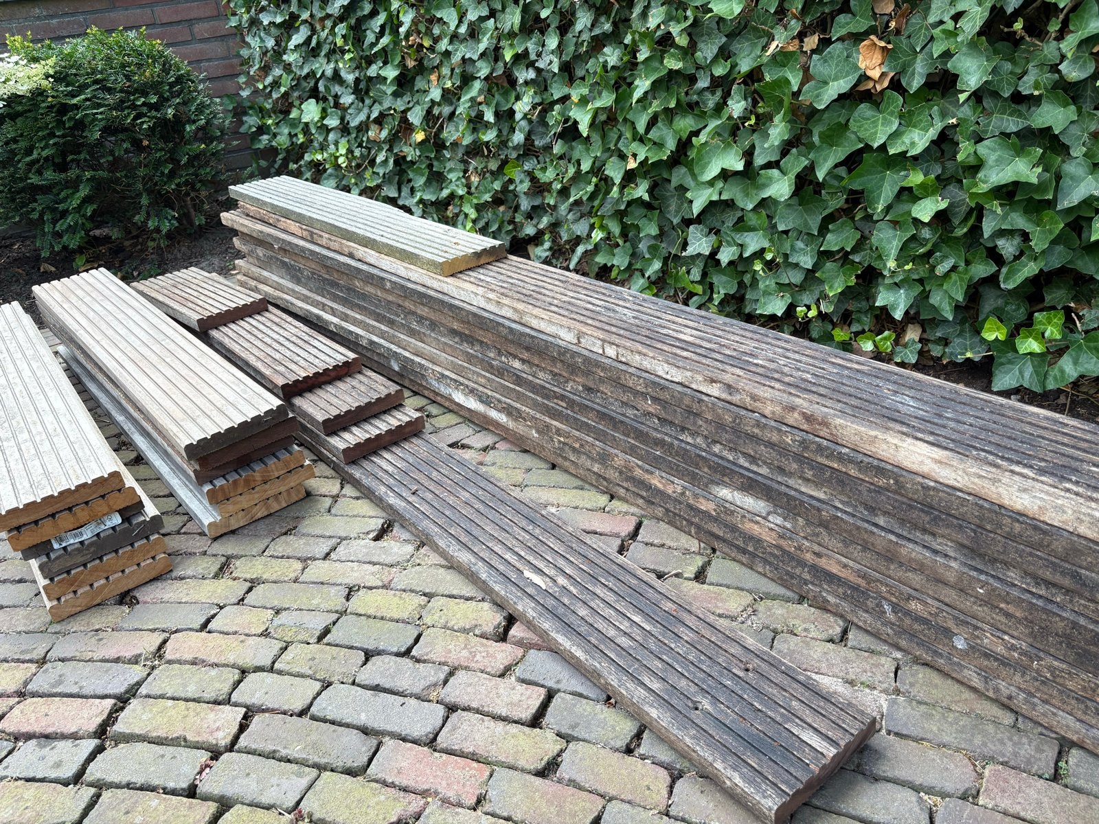 Gebruikte vlonderplanken 25 mm x 140 mm, Tuin en Terras, Terrasdelen en Vlonders, Ophalen, Gebruikt, Hout