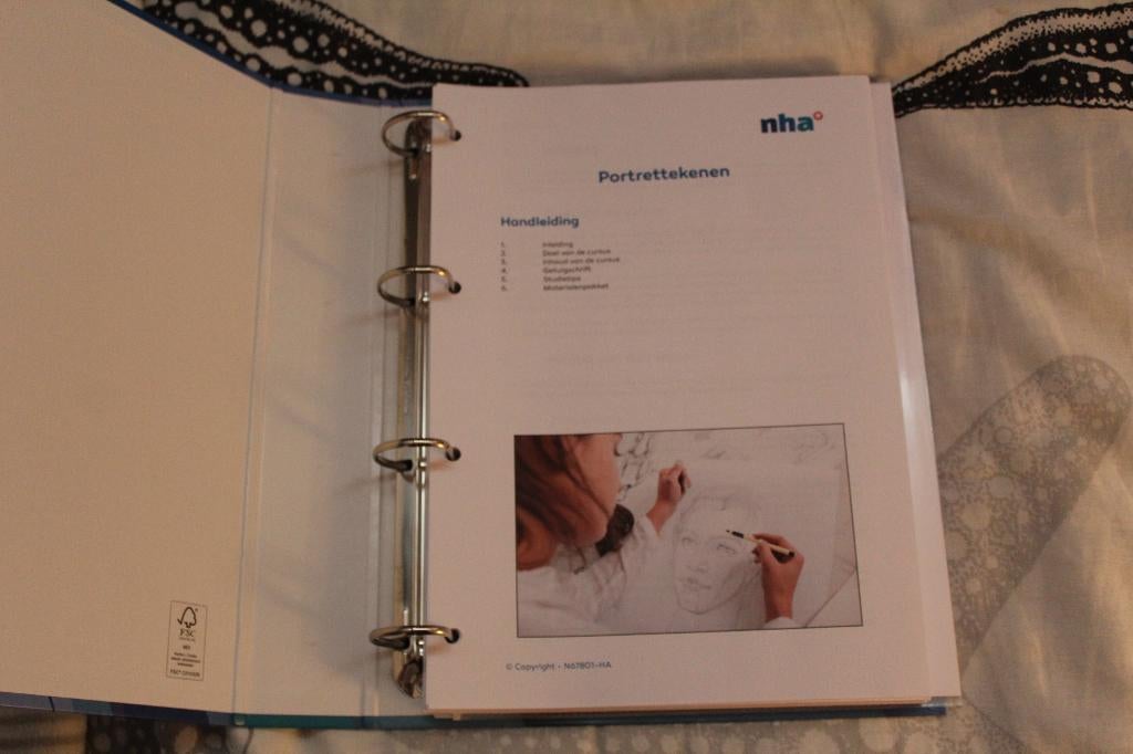 NHA Studie Portrettekenen incl Materiaal, 1 Ringband, NIEUW, Verzenden, Alpha, Nieuw