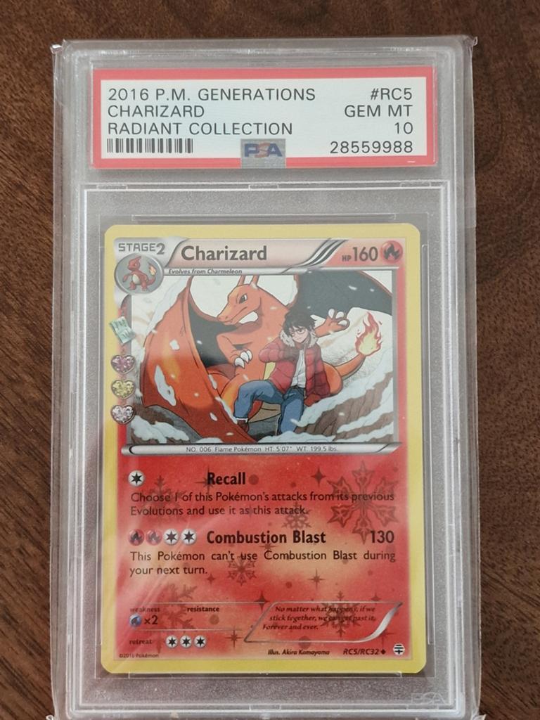 Charizard Radiant Collection PSA 10, Ophalen of Verzenden, Zo goed als nieuw, Losse kaart, Foil