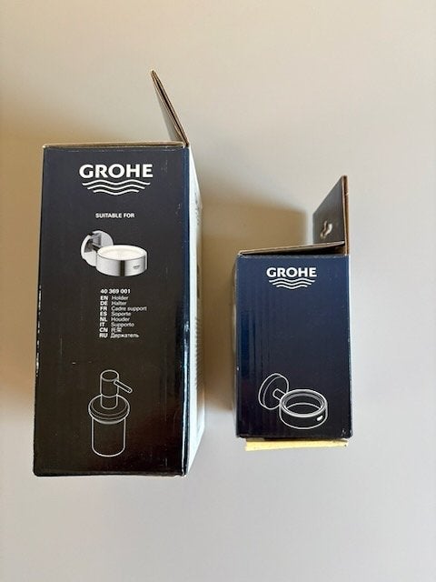 GROHE Essentials Zeepdispenser + Wandhouder (Gun Metal), Ophalen of Verzenden, Nieuw, Overige kleuren