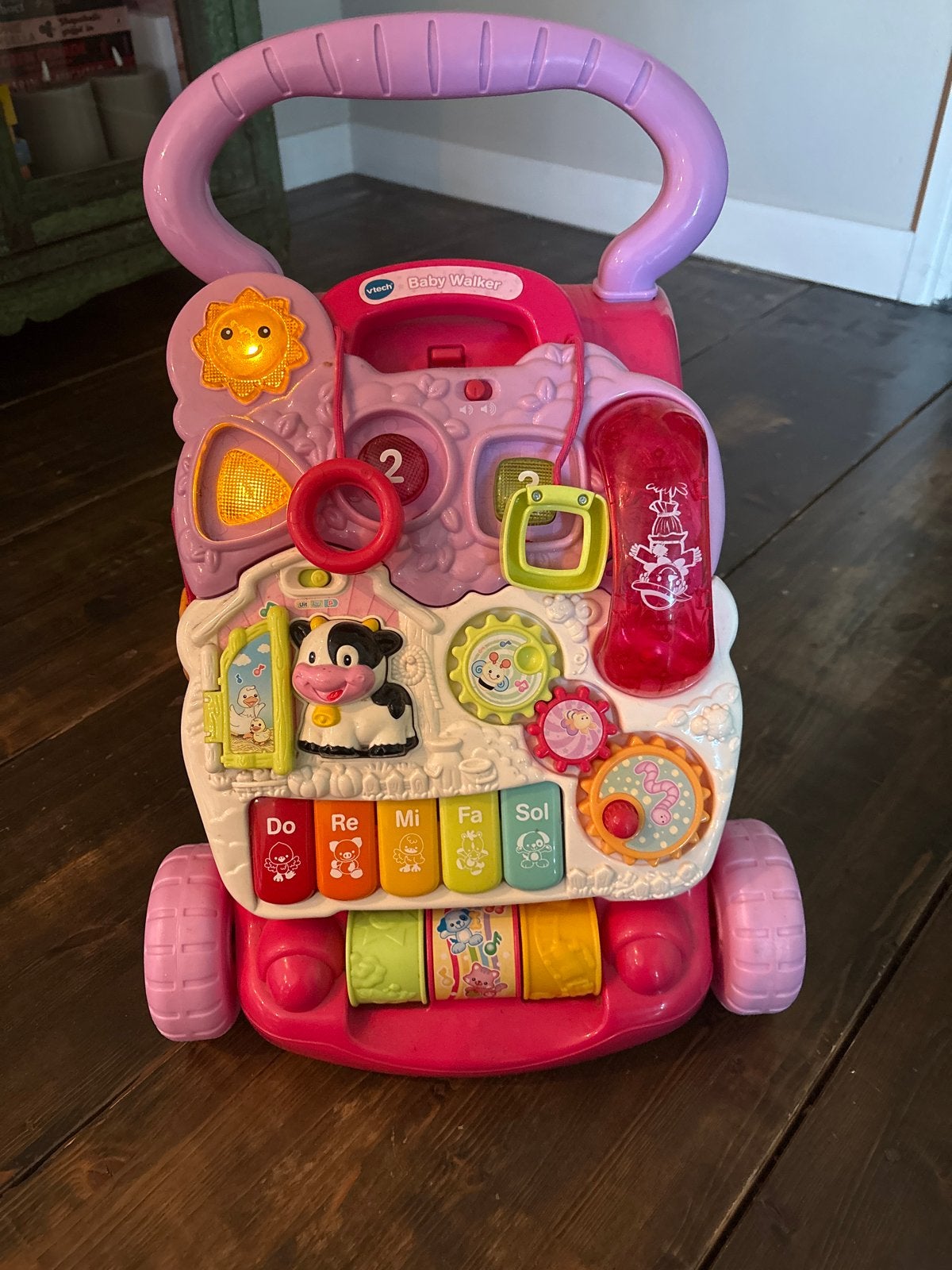 VTech Baby Walker Loopwagen Roze - Interactief Speelplezier, Kinderen en Baby's, Speelgoed | Vtech, Ophalen, Gebruikt, 6 maanden tot 2 jaar