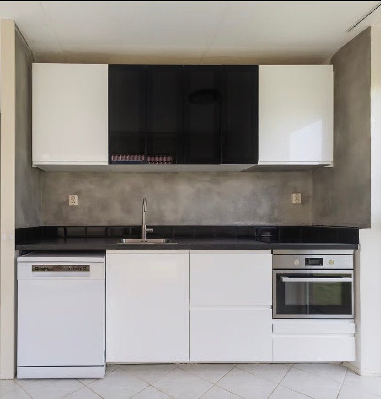 IKEA Keuken met apparatuur - Wit/Zwart Hoogglans, Ophalen, Gebruikt, Wit, Enkelwandige keuken