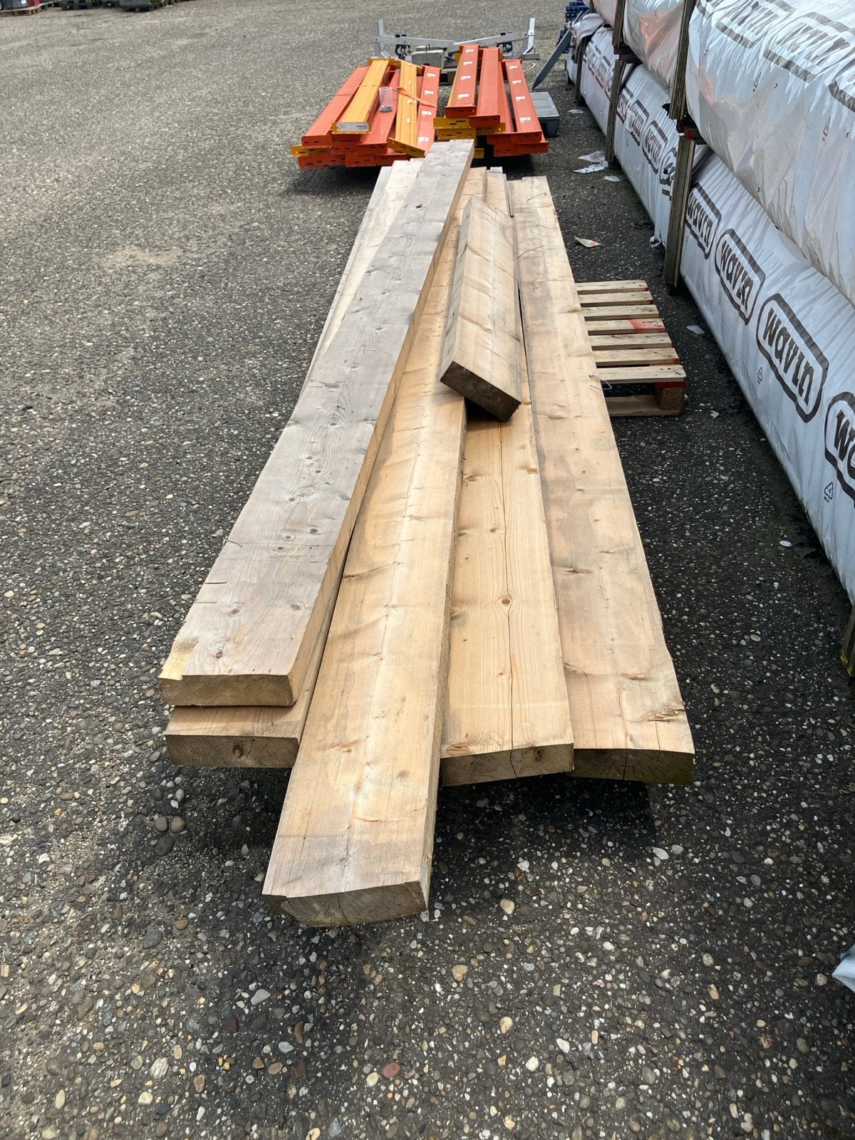 Diverse Houtenbalken - Lengte 4-4.5m, Doe-het-zelf en Verbouw, Hout en Planken, Ophalen, Gebruikt, Balk, Overige houtsoorten