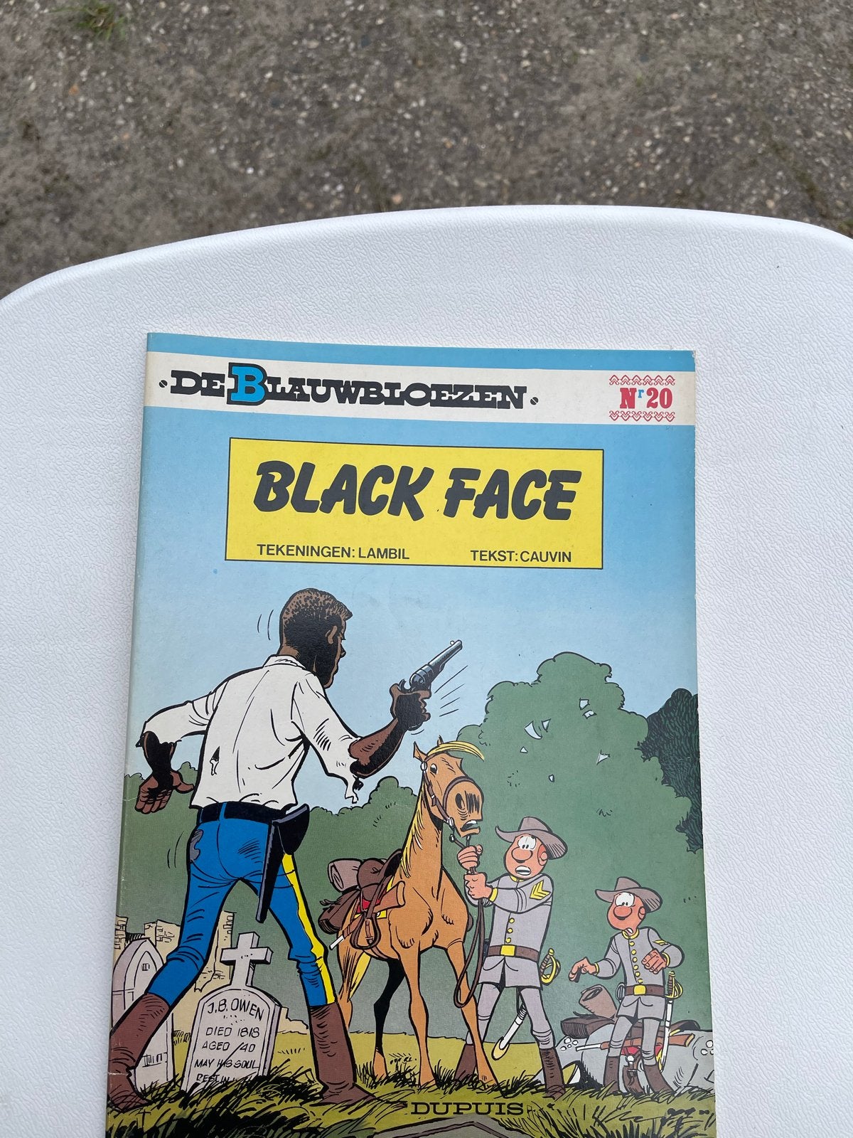De Blauwbloezen - Black Face (N&deg;20) - 1e druk 1983, Boeken, Eén stripboek, Ophalen of Verzenden, Gelezen