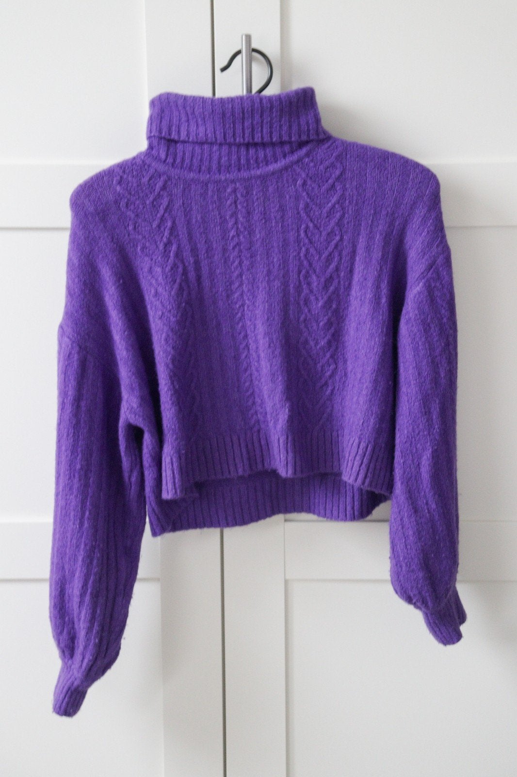Paarse coltrui van H&M Divided, maat S, Ophalen of Verzenden, Maat 36 (S), Gedragen, Paars
