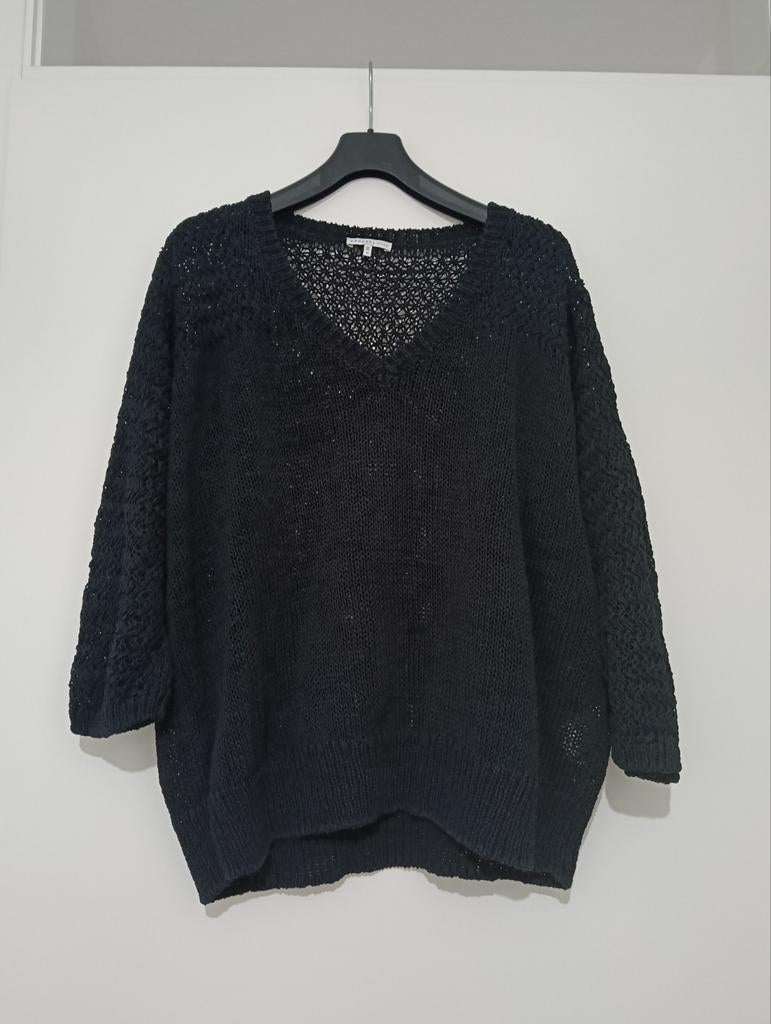 Xandres Gold trui met V-hals, Kleding | Dames, Zwart, Maat 46/48 (XL) of groter, Ophalen of Verzenden, Zo goed als nieuw