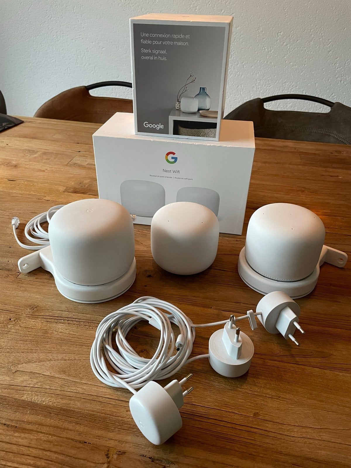Google Nest Wifi Router en 2 punten - Mesh WiFi Systeem, Ophalen, Zo goed als nieuw, Router