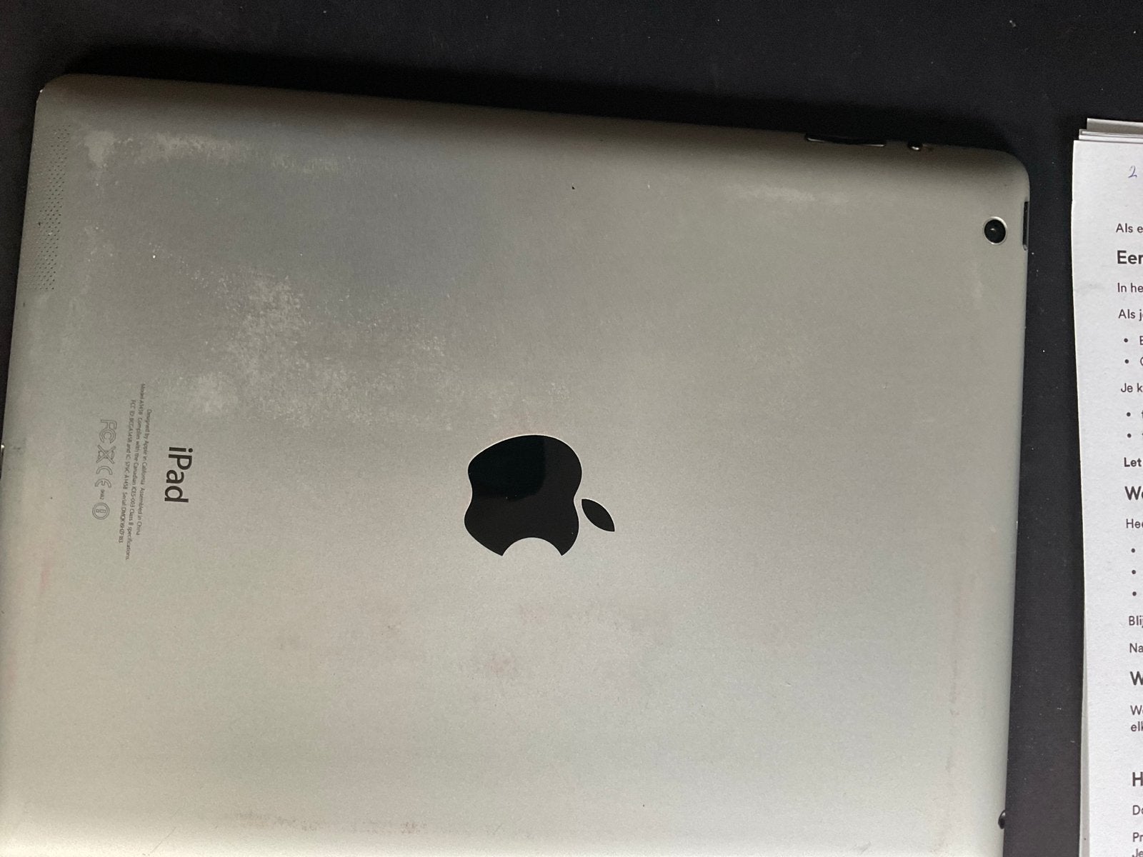 Apple iPad 4 (A1458) - Wi-Fi - 16GB - Zilver, Computers en Software, Gebruikt, Apple iPad, Ophalen of Verzenden, 16 GB