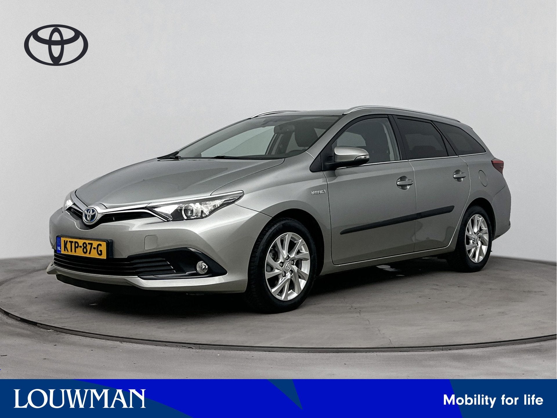 Toyota Auris 1.8 Hybrid Aspiration | Stoelverwarming | Achte, Auto's, 12 maanden, Gebruikt, Euro 6, Grijs