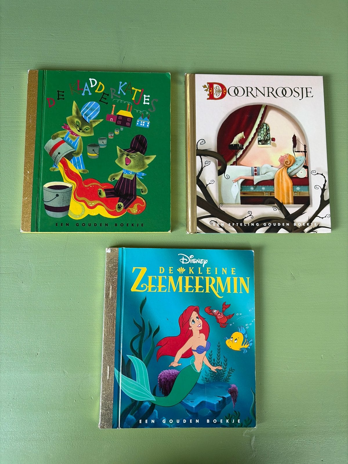 3 Gouden boekjes o.a. Doornroosje en De kleine zeemeermin, Boeken, Ophalen of Verzenden, Gelezen, Sprookjes